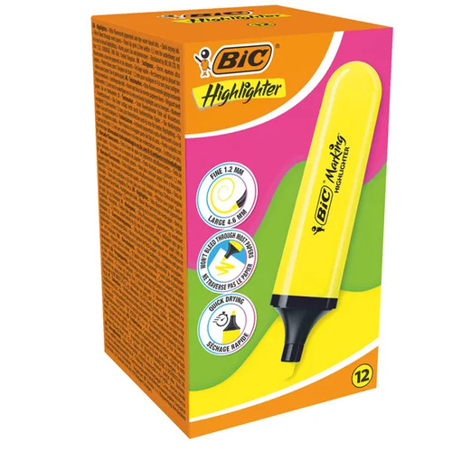 Evidenziatore flat bic - evidenziatore,